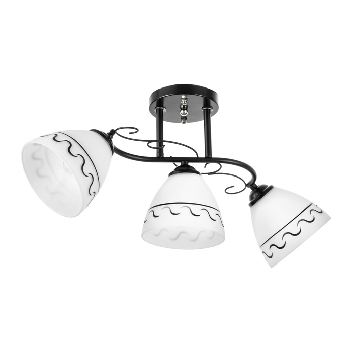 Люстра Люстра "Аврора" 3хЕ27 40Вт черный 58х26 см