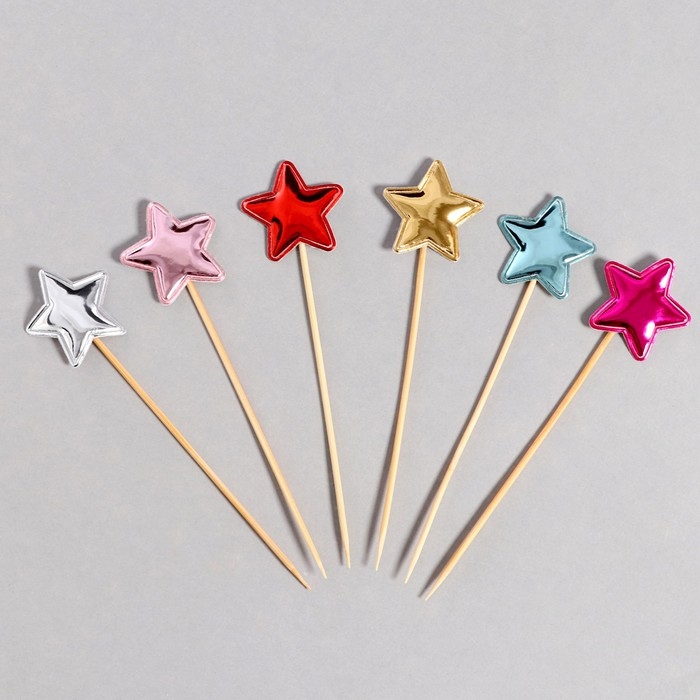 Шпажки «Звёздочки», 15 см, набор 24 шт Шпажки «Звёздочки», 15 см, набор 24 шт