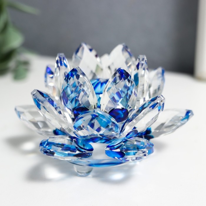 Стекло  Стекло "Лотос" радуга d-8 см топаз