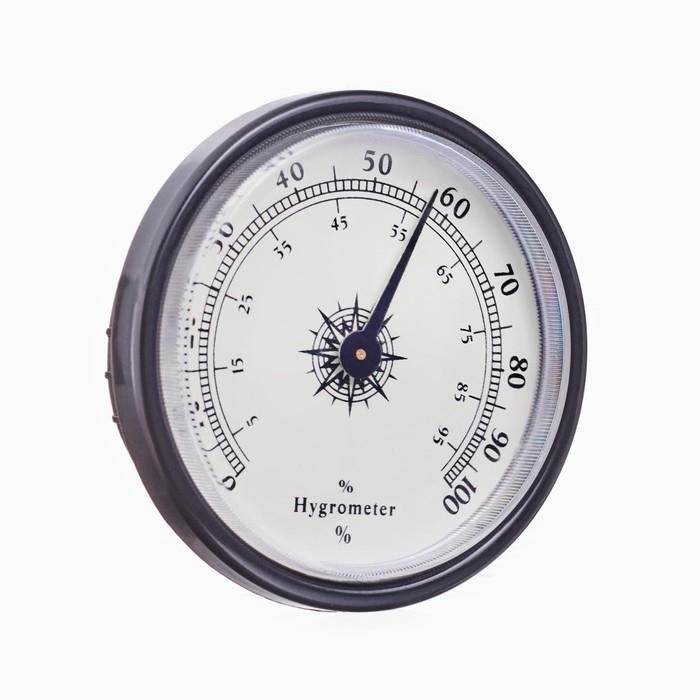 Гигрометр, d-6.5 см, черный Гигрометр, d-6.5 см, черный