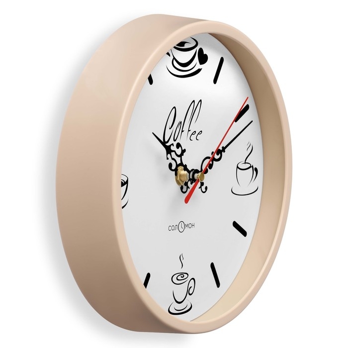Часы настенные, d-20 см, кухонные, Часы настенные, d-20 см, кухонные, "Кофе", бесшумные