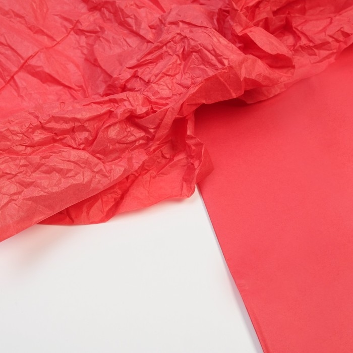 Бумага упаковочная тишью коралловая 50 см х 66 см