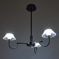 Люстра 1695/3 LED 72Вт 3000-6000К черно-золотой 65х65х26,5 см BayerLux