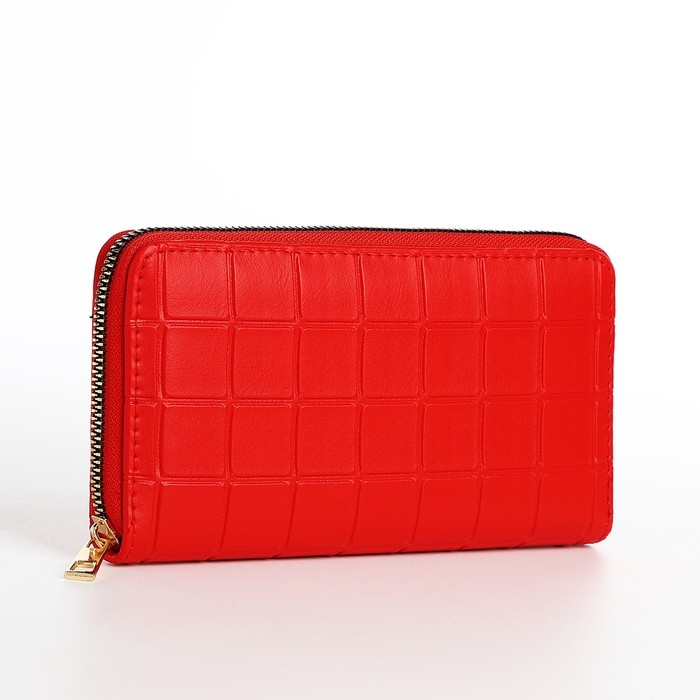 Кошелёк на молнии, цвет красный Кошелёк на молнии, цвет красный