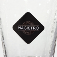 Бокал для вина стеклянный Magistro «Жемчуг», 300 мл, 8,5×22 см, с золотой отводкой
