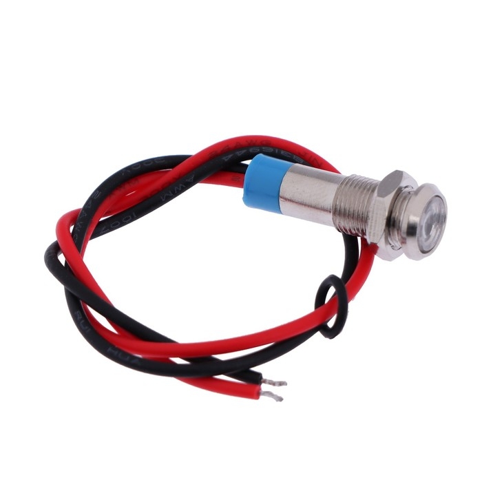 Светодиод, 12 В, 7,8 ×16,5 мм, посадочный d=6 мм, белый Светодиод, 12 В, 7,8 ×16,5 мм, посадочный d=6 мм, белый