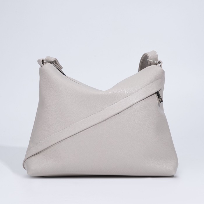 Сумка кросс-боди на молнии, цвет серо-бежевый Сумка кросс-боди на молнии, цвет серо-бежевый