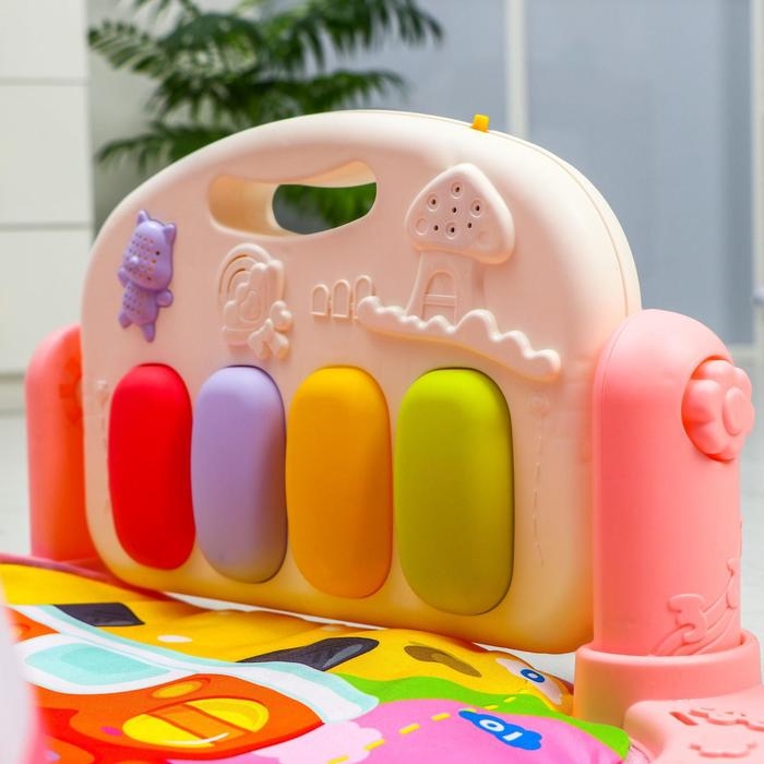 Развивающий коврик «Жирафик», с пианино, розовый Развивающий коврик «Жирафик», с пианино, розовый