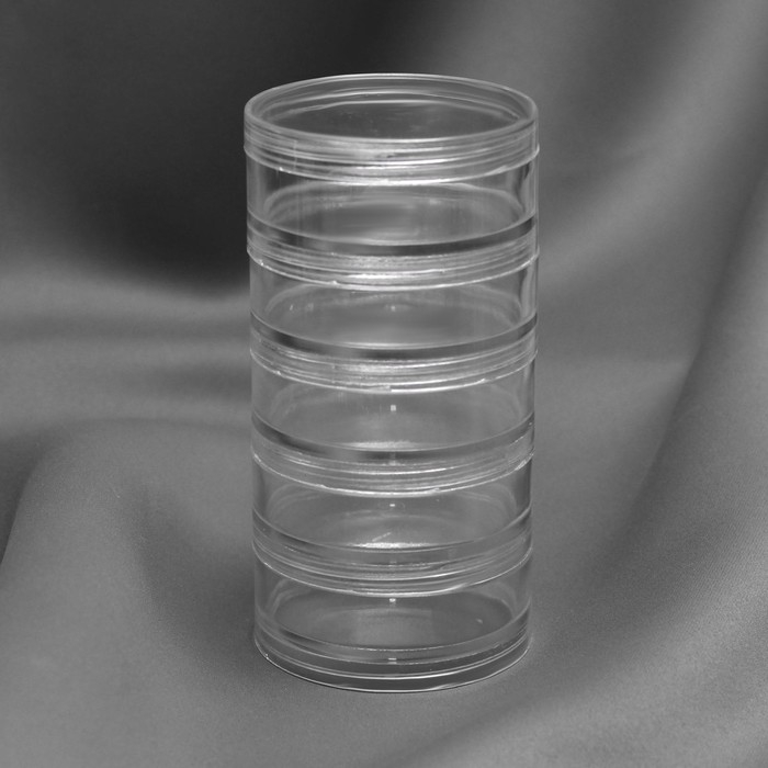 Баночки для хранения мелочей, накручивающиеся, d = 7 × 2,6 см, 5 шт Баночки для хранения мелочей, накручивающиеся, d = 7 × 2,6 см, 5 шт