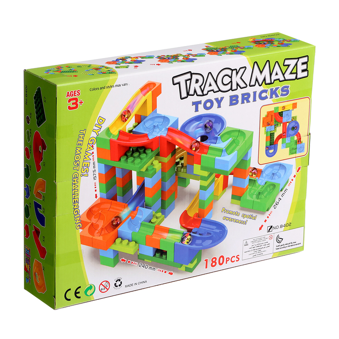 Конструктор блочный марблс «Турбошарики», 180 деталей Конструктор блочный марблс «Турбошарики», 180 деталей