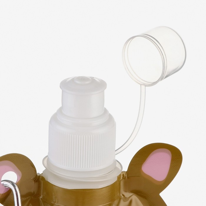 Фляжка для воды, 280 мл, Фляжка для воды, 280 мл, "Мишка", на карабине, 22 х 12 см