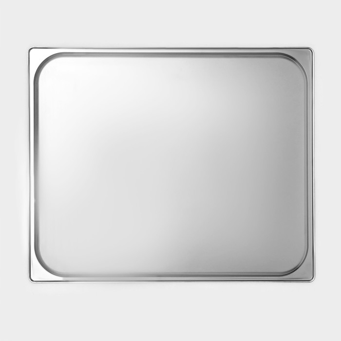 Гастроемкость 2/1 из нержавеющей стали, 20 мм, 65,4&times;53,3&times;2 см, толщина 0,8 мм