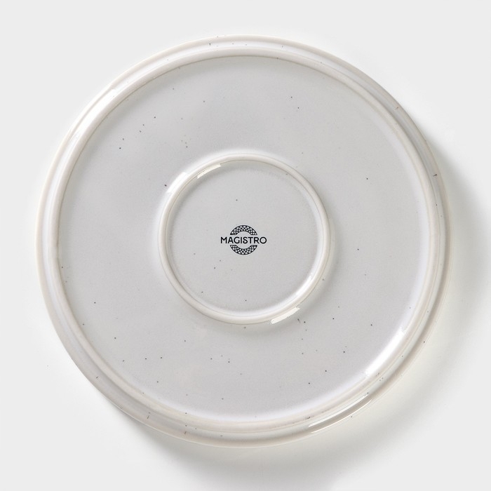 Тарелка фарфоровая десертная Magistro Urban, d=18,2 см, цвет белый Тарелка фарфоровая десертная Magistro Urban, d=18,2 см, цвет белый