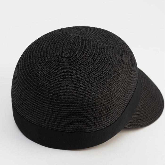 Кепка женская плетёная MINAKU цвет чёрный, р-р 58 Кепка женская плетёная MINAKU цвет чёрный, р-р 58