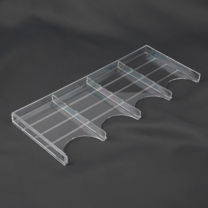 Органайзер-ванночка для бисера и страз, 4,8 × 9 см, 4 шт на подставке, цвет зелёный/прозрачный Органайзер-ванночка для бисера и страз, 4,8 × 9 см, 4 шт на подставке, цвет зелёный/прозрачный