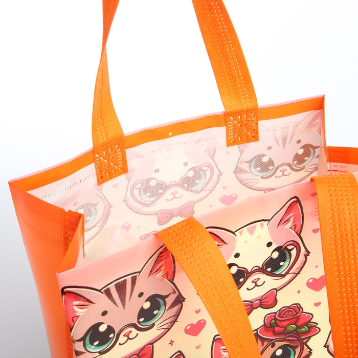 Сумка детская без застёжки, цвет оранжевый