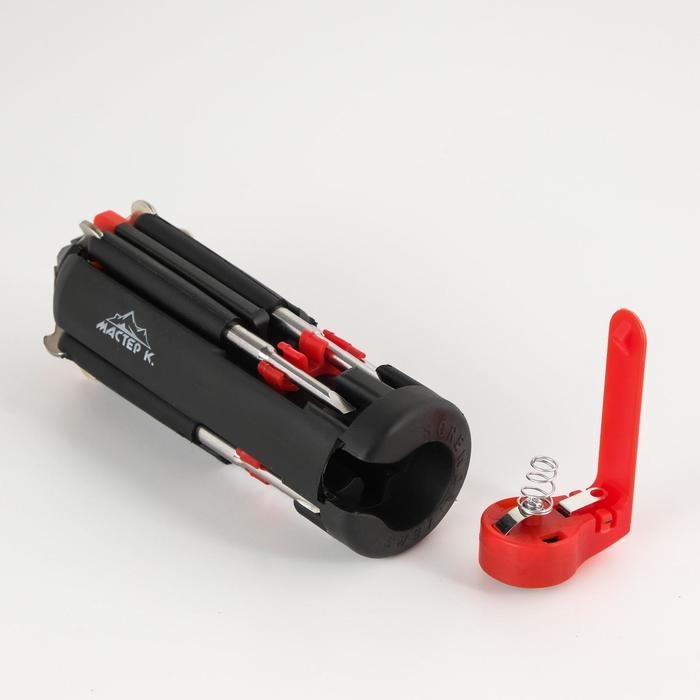 Фонарь многофункциональный, мультитул 8 в 1  Фонарь многофункциональный, мультитул 8 в 1 "Мастер К", 8 в 1, 6 LED, 3 Вт, 12 х 4 см, 3 ААА