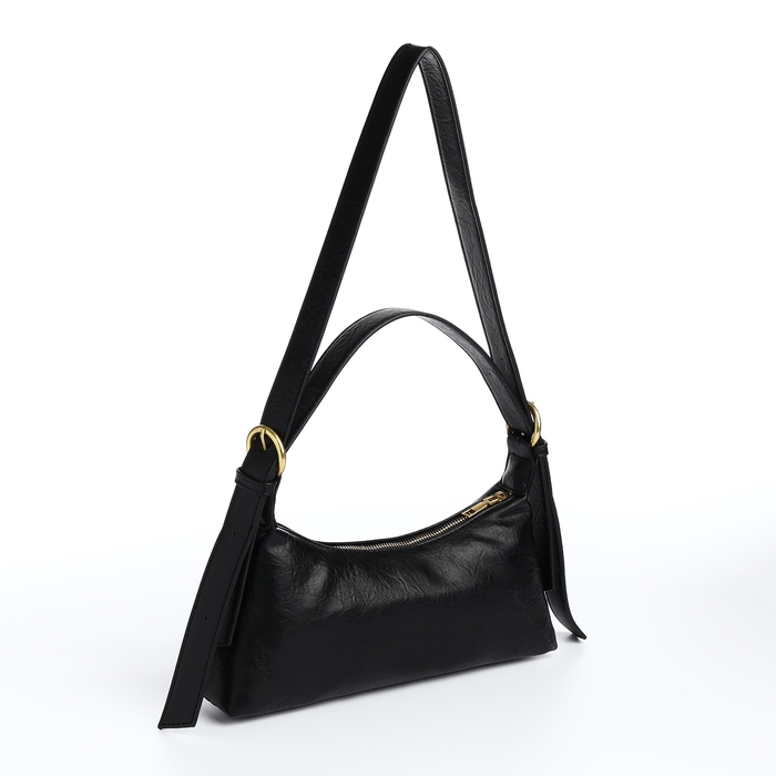 Сумка женская багет на молнии, цвет чёрный Сумка женская багет на молнии, цвет чёрный