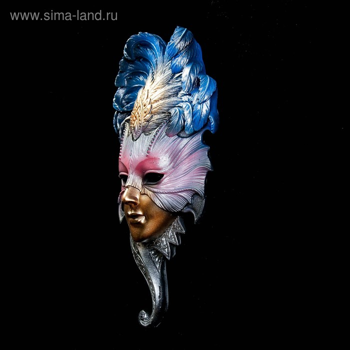 Венецианская маска "Сова" золото, 28см МИКС