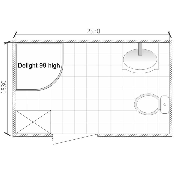 Душевая кабина DOMANI-Spa Delight 99, поддон 45см, черные стенки, тонированное стекло, 90х90