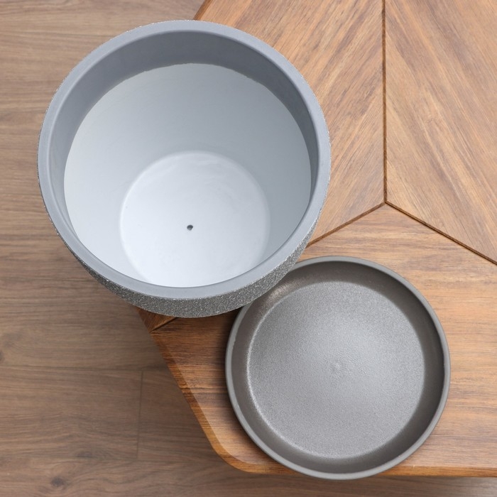 Горшок цветочный Горшок цветочный "Саванна серый бутон №8 ", 22 л