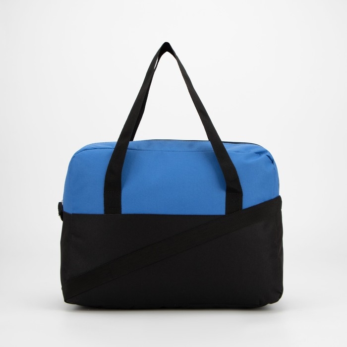 Сумка спортивная на молнии, длинный ремень, маленький размер, цвет чёрный/синий Сумка спортивная на молнии, длинный ремень, маленький размер, цвет чёрный/синий