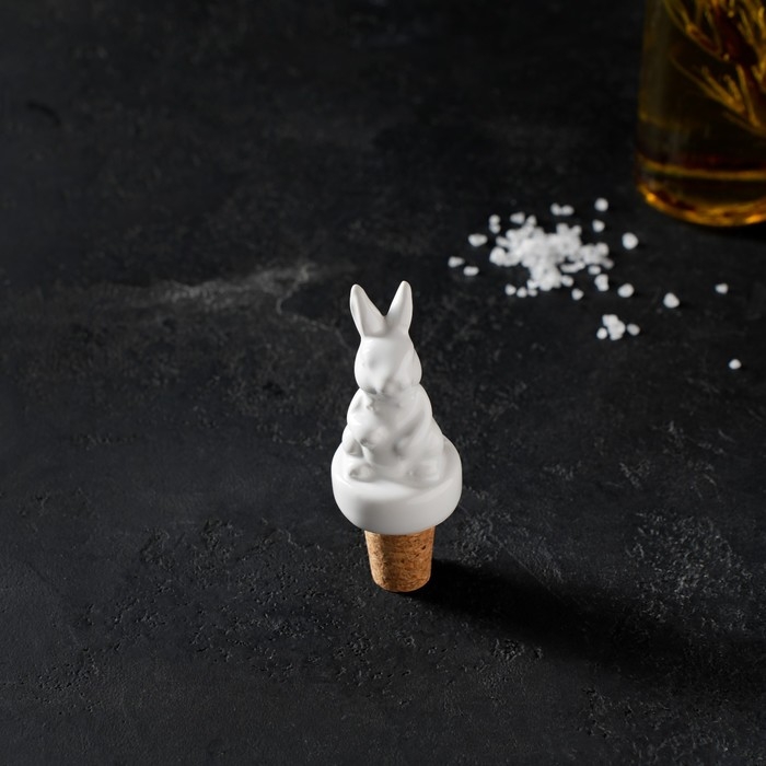 Пробка для бутылки Доляна «Зайка», 10 см Пробка для бутылки Доляна «Зайка», 10 см