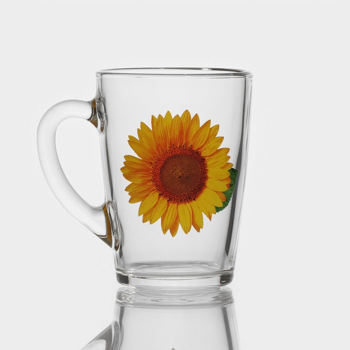 Кружка стеклянная «Коллекция цветов», 300 мл, рисунок МИКС Кружка стеклянная «Коллекция цветов», 300 мл, рисунок МИКС