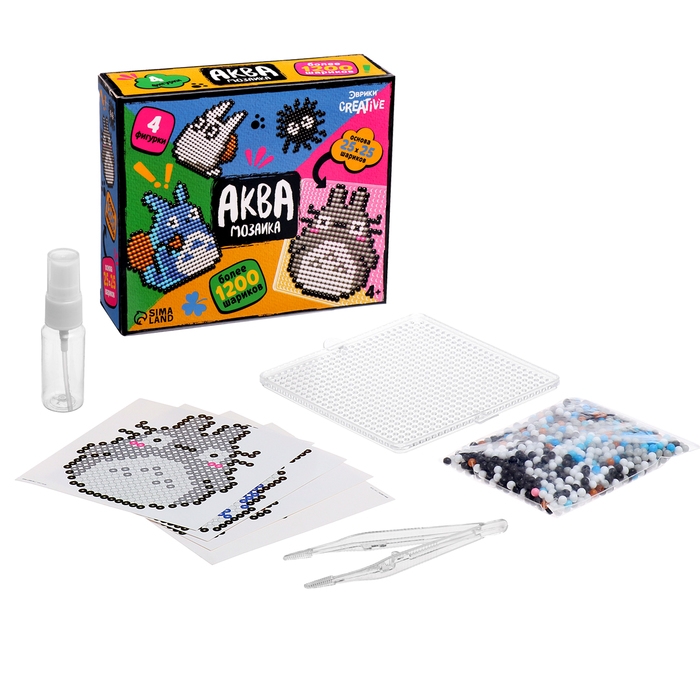 Аквамозаика «Тоторо», более 1200 шариков, 4 фигурки Аквамозаика «Тоторо», более 1200 шариков, 4 фигурки