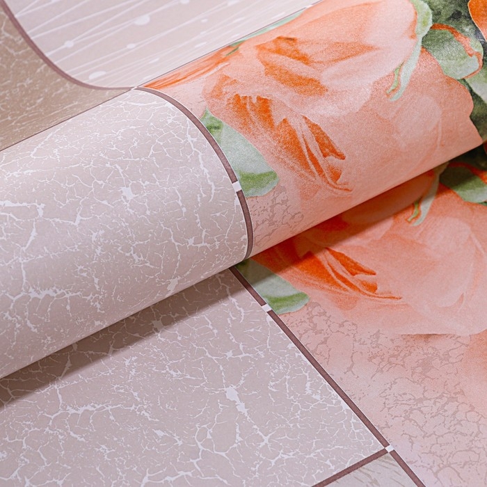 Бумажные обои Розы 1301-1, 0,53х10,05м, розовый золото Бумажные обои Розы 1301-1, 0,53х10,05м, розовый золото