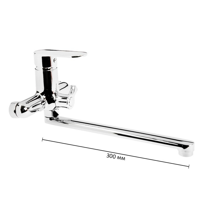 Cмеситель для ванны Accoona A7154, однорычажный, с душевым набором, латунь, хром