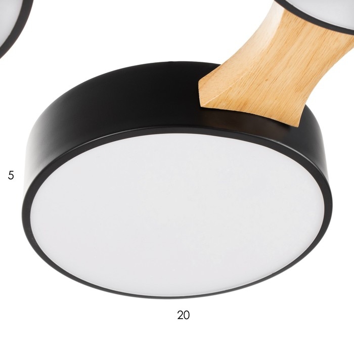 Люстра "Пиатти" 4LED 96Вт 3000-6000К черный 65х48х5 см BayerLux