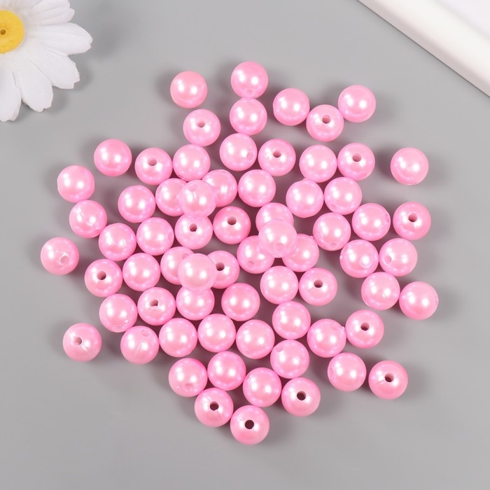 Набор бусин Набор бусин "Жемчуг" d 12 мм, 250 гр, нежно-розовый