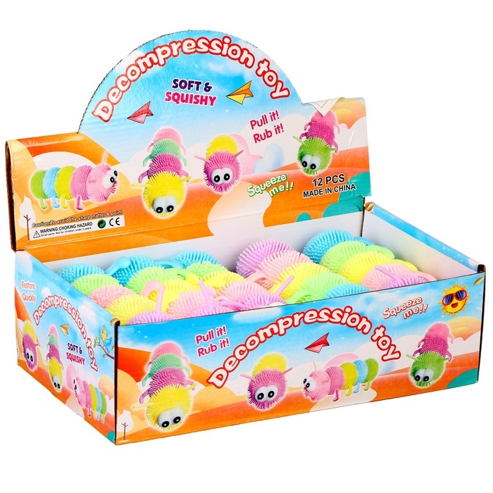 Ёжка «Гусеница» световой, цвета МИКС