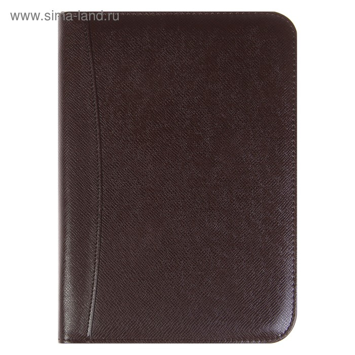 Органайзер на кольцах А5, 100 листов линейку, с калькулятором, на молнии, коричневый