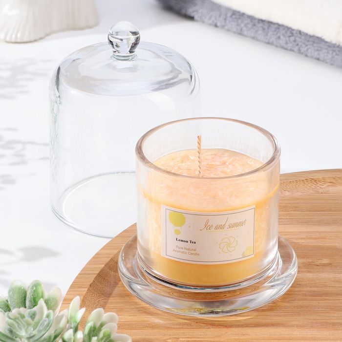 Свеча ароматическая в банке  Свеча ароматическая в банке "Dome", лимон