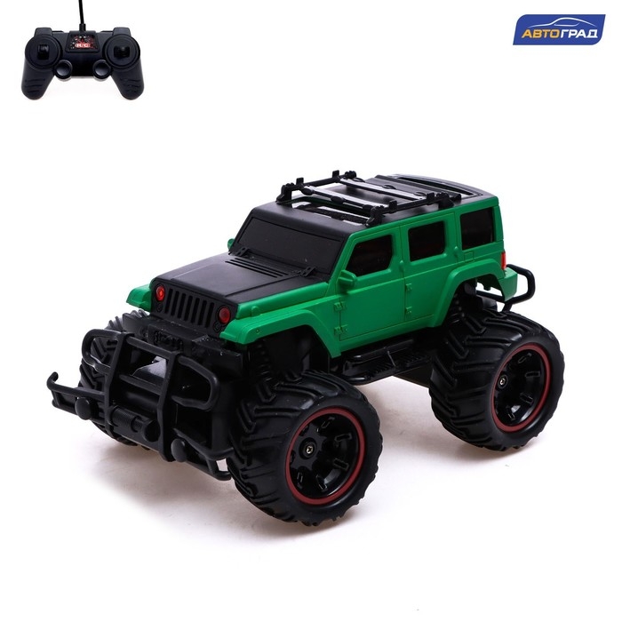 Джип радиоуправляемый «Бигфут», 1:20, работает от аккумулятора, цвет зелёный Джип радиоуправляемый «Бигфут», 1:20, работает от аккумулятора, цвет зелёный