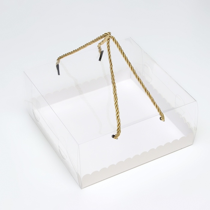 Коробка под рулет, белая 22 х 22 х 10 . Кондитерская упаковка Коробка под рулет, белая 22 х 22 х 10 . Кондитерская упаковка