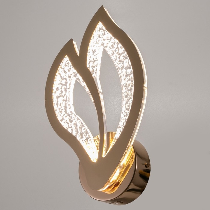 Бра 1830/1GD LED 24Вт 4000К хромированное золото 17х7,5х28 см