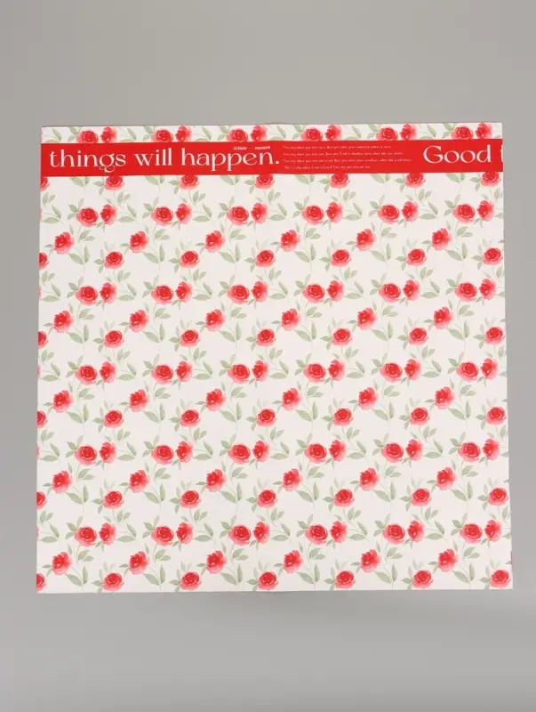 Пленка для цветов и букетов &laquo;Цветы&raquo;, красная, 57&times;57 см