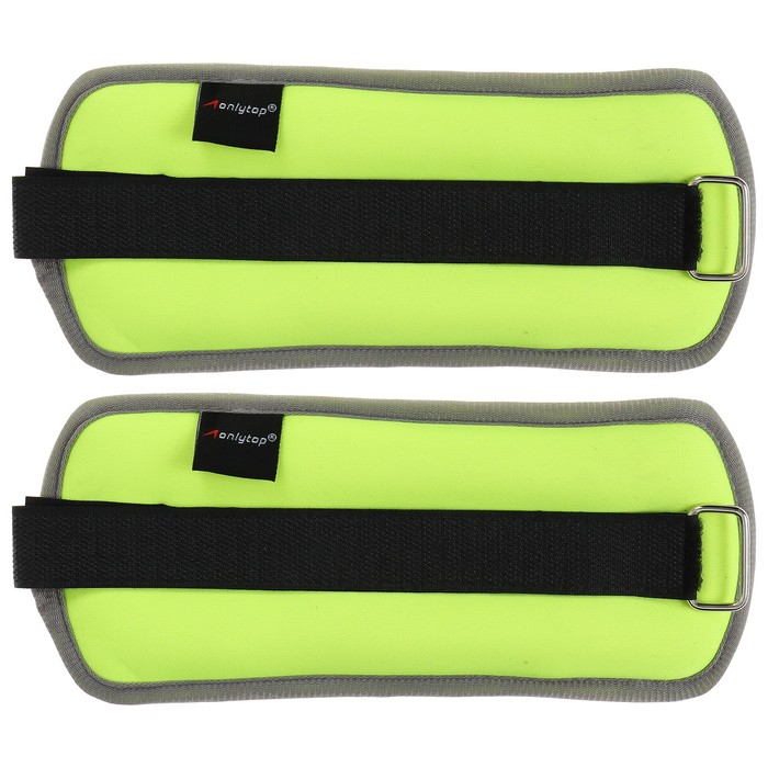 Утяжелители неопреновые ONLYTOP, 2 шт. х 0,25 кг, цвет салатовый Утяжелители неопреновые ONLYTOP, 2 шт. х 0,25 кг, цвет салатовый