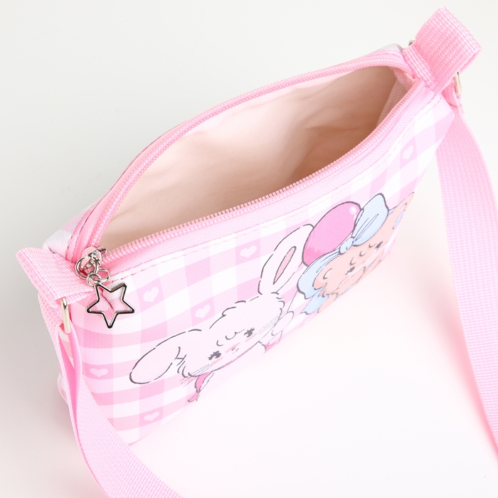 Сумка детская для девочки на молнии, цвет розовый