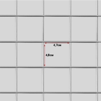 Сетка торговая 80×200см, окантовка 6мм, пруток - 4 мм, цвет хром (порошковое покрытие)