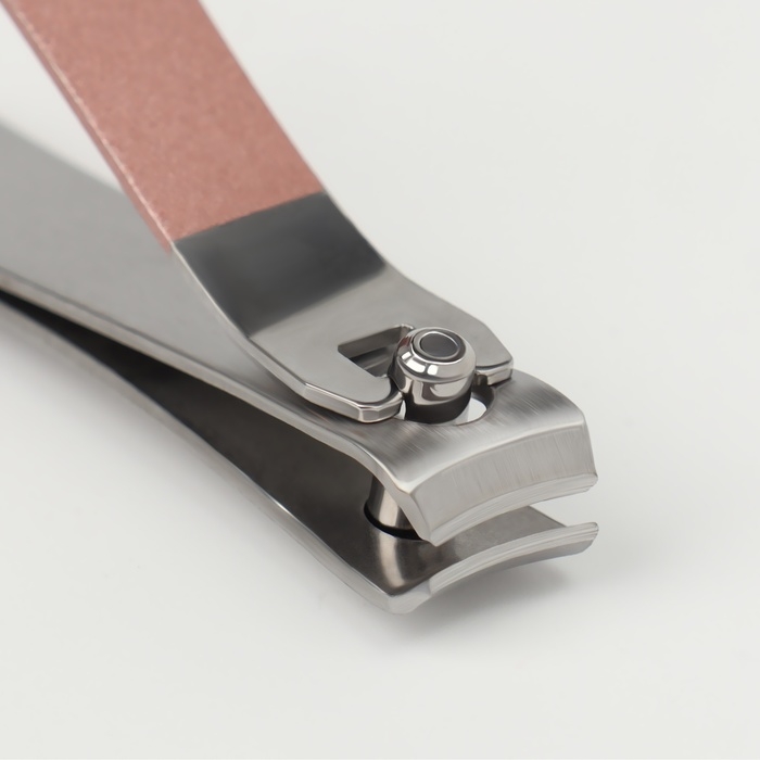 Кусачки-книпсер маникюрные, 5,5 см, цвет серебристый/розовый Кусачки-книпсер маникюрные, 5,5 см, цвет серебристый/розовый