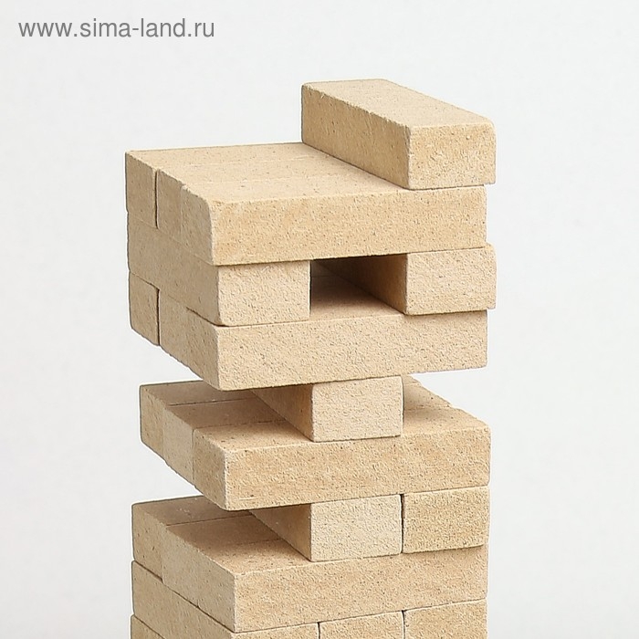 Падающая башня дженга, настольная игра  Падающая башня дженга, настольная игра "Каланча", 54 бруска, 30х8 см, брусок 7.5х2.5х1.5 см