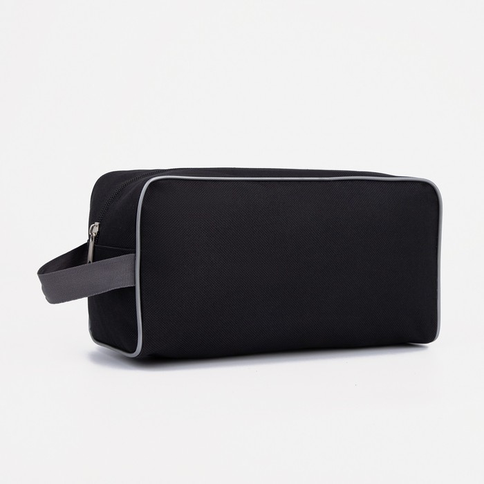 Косметичка дорожная на молнии, с ручкой, цвет чёрный Косметичка дорожная на молнии, с ручкой, цвет чёрный
