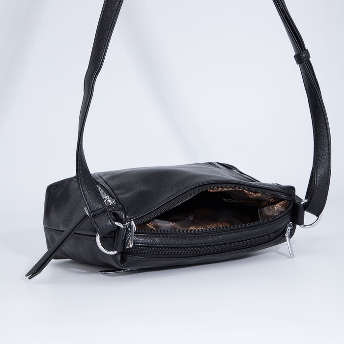 Сумка кросс-боди на молнии, цвет чёрный Сумка кросс-боди на молнии, цвет чёрный