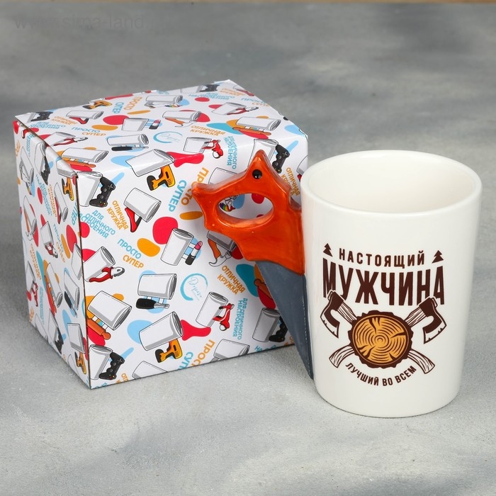 Кружка «Настоящий мужчина», с формовой ручкой, 400 мл Кружка «Настоящий мужчина», с формовой ручкой, 400 мл