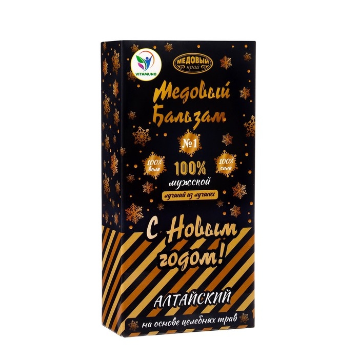Новогодний медовый бальзам алтайский  Новогодний медовый бальзам алтайский "Мужской", 250 мл