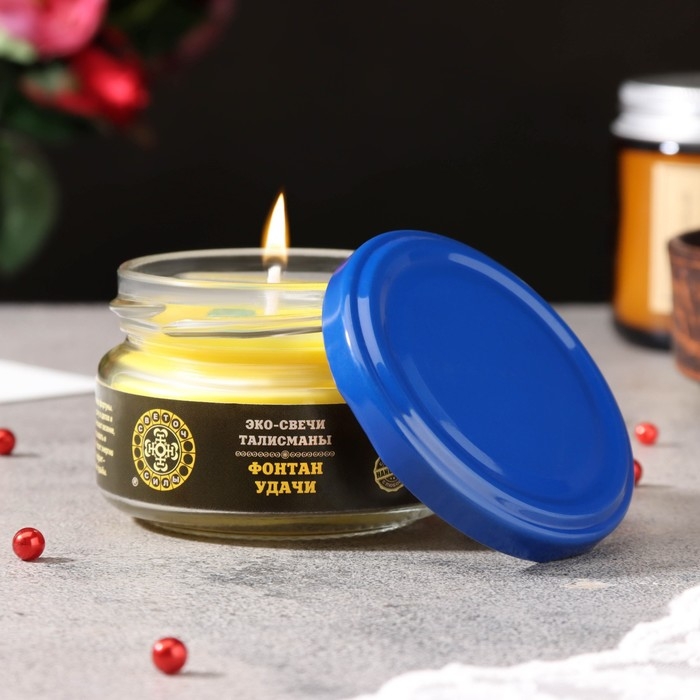 Эко-свеча магическая  Эко-свеча магическая "Фонтан удачи" из натурального воска, 7х5 см